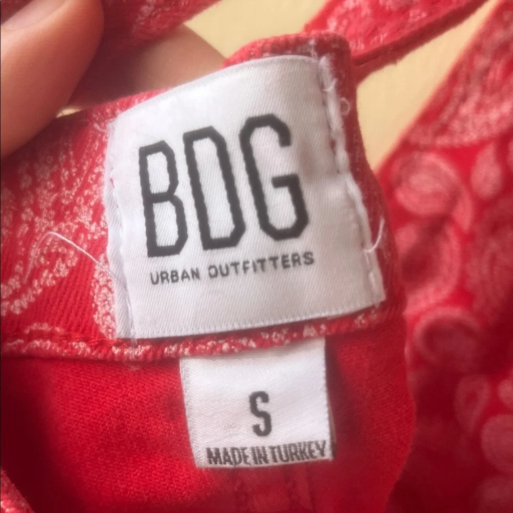 Red Patterned Overalls - Picture 2 of 4